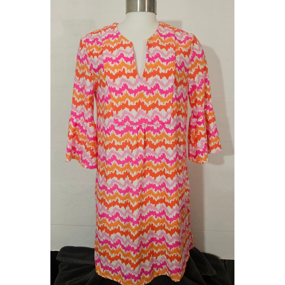 Jude Connally Kerry Wavy Strip Shift Dress~Size XS~LNC